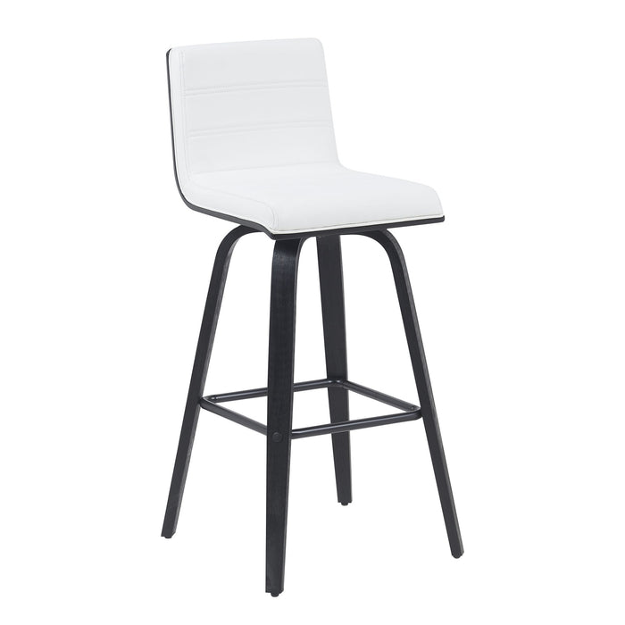 Vienna - Modern Swivel Bar Height Stool - Black Brushed Wood Frame - Simple Home Plus
