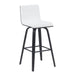 Vienna - Modern Swivel Bar Height Stool - Black Brushed Wood Frame - Simple Home Plus