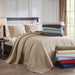 Quebec - Queen Reversible Bedspread Set - Gray - Simple Home Plus