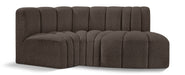 Arc - Boucle Fabric 3 Piece Modular L-Shaped Sofa - Simple Home Plus
