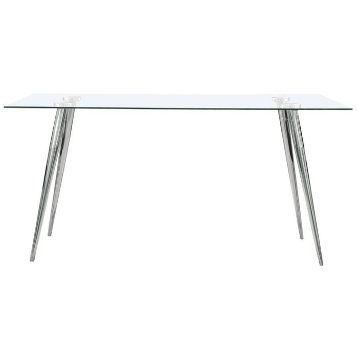 Gilman - Rectangular 64-inch Glass Top Dining Table - Simple Home Plus
