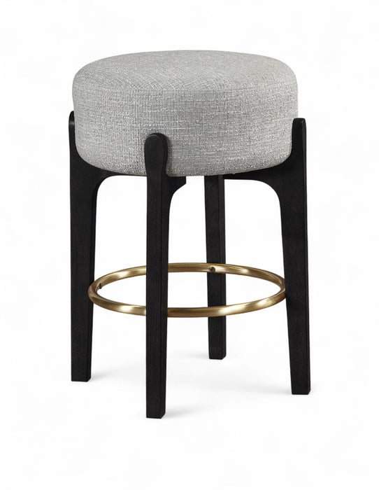 Torino - Backless Counter Stool With Brushed Black Base (Set of 2) - Simple Home Plus