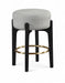 Torino - Backless Counter Stool With Brushed Black Base (Set of 2) - Simple Home Plus