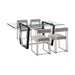 Kai Anastasia - Rectangular Glass Dining Table Set - Brushed Base - Simple Home Plus