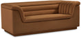 Cascade - Velvet Loveseat - Saddle - Simple Home Plus