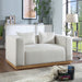 Alfie - Linen Textured Fabic Loveseat - Simple Home Plus