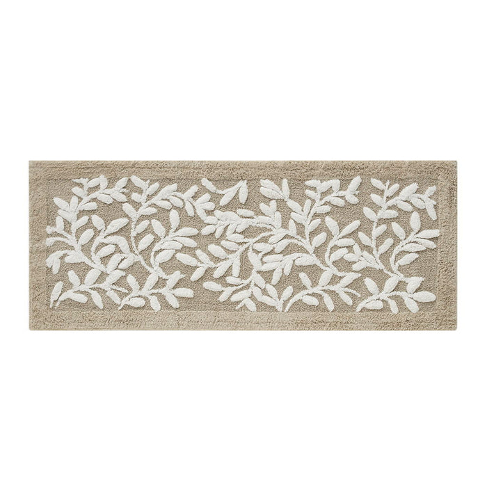 Serene - 24" x 60" Cotton Tufted Bath Rug - Taupe