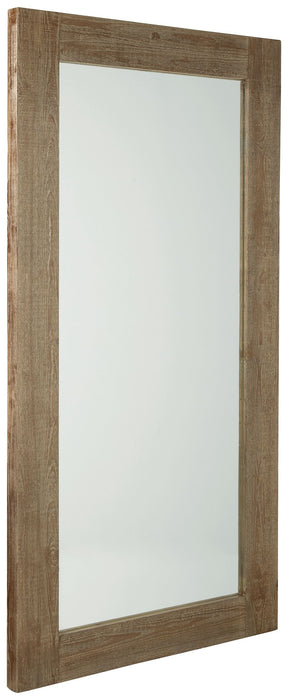 Waltleigh - Distressed Brown - Floor Mirror - Simple Home Plus