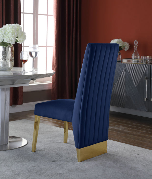 Porsha - Dining Chair with Gold Legs (Set of 2) - Simple Home Plus