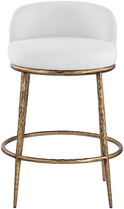 Ferro - Upholstered Counter Stool With Brushed Gold Base - Simple Home Plus