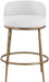 Ferro - Upholstered Counter Stool With Brushed Gold Base - Simple Home Plus