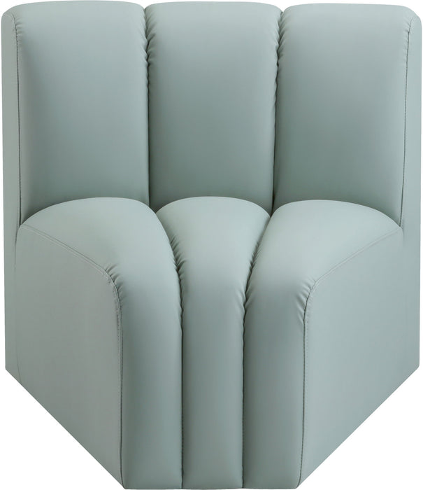 Arc - Faux Leather Curved Corner Chair - Simple Home Plus