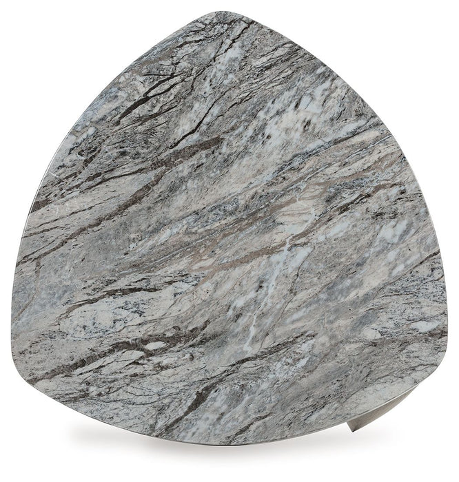 Surmour - Gray / Brown - Triangle End Table - Simple Home Plus