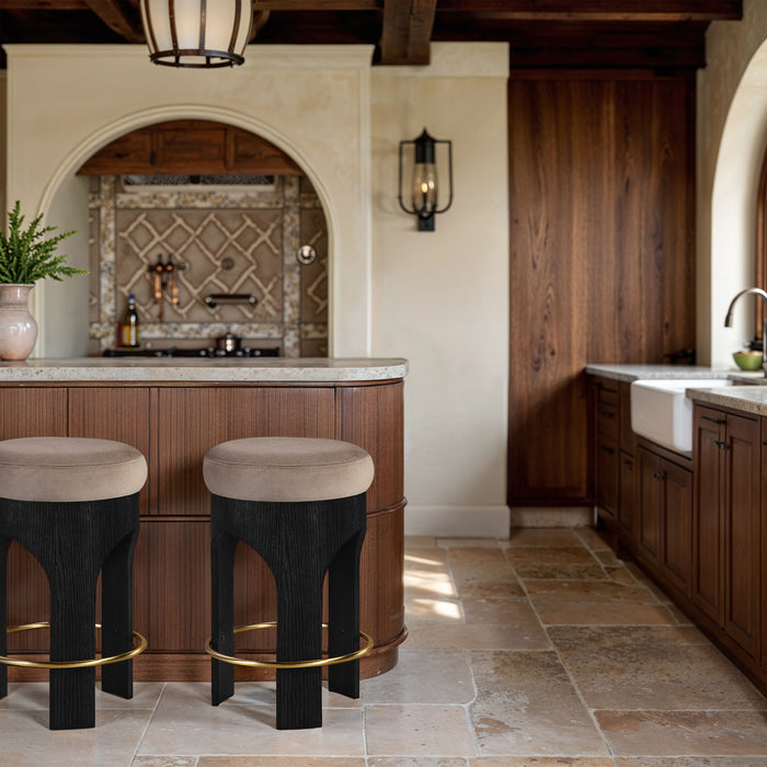 Bocceli - Counter Stool - Black Base - Simple Home Plus