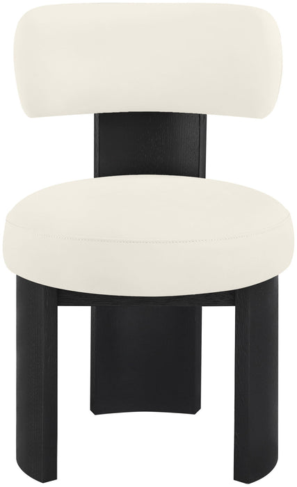 Atelier - Vegan Leather Upholstered Dining Chair (Set of 2) - Black Frame - Simple Home Plus