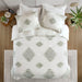 Tahli - 3 Piece Cotton Blend Chenille Comforter Set - Green - Simple Home Plus