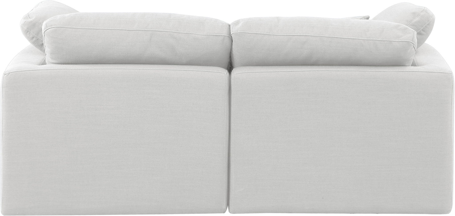 Indulge - Linen 2 Piece Modular Sofa - White - Simple Home Plus