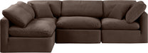 Indulge - Velvet 4 Piece Modular Sectional - Simple Home Plus