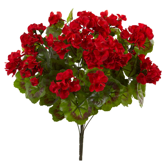 19" Geranium Bush UV Resistant (Indoor/Outdoor) (Set of 3)