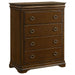 Garland - 4-Drawer Bedroom Chest Of Drawers - Brown Cherry - Simple Home Plus