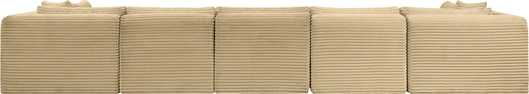 Shaggy - 7 Piece Modular U-Shaped Armless Sectional - Simple Home Plus