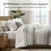 Morgan - King 6 Piece Oversized Comforter Set - White / Gray - Simple Home Plus