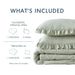 Phoebe - King/California King Diamond Quilted Ruffle Edge Comforter Set - Sage - Simple Home Plus