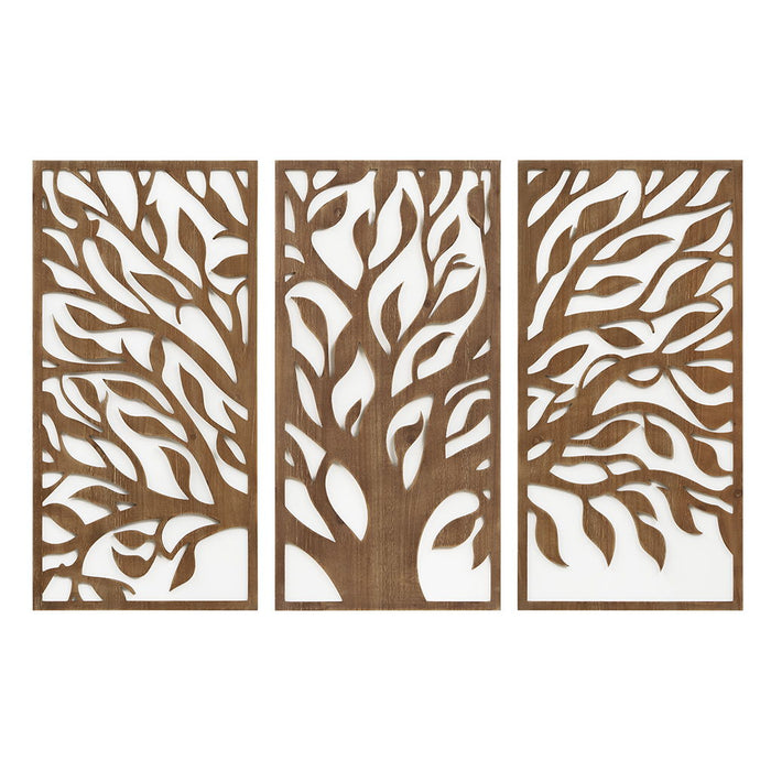 Birch Botanical - Two-Tone Panel Wall Decor Set - Tree Of Life - Simple Home Plus
