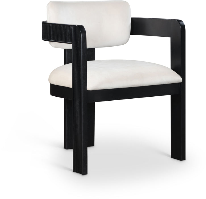 Sacha - Velvet Dining Chair With Black Base (Set of 2) - Simple Home Plus