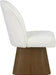 Marlowe - Linen Textured Fabric Upholstered Swivel Dining Side Chair - Stained Brown - Simple Home Plus