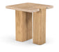 Ravenna - Genuine Fabric Travertine And Oak Wood Table - Simple Home Plus