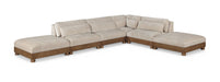 Turin - Chenille Fabric Upholstered Modular Sectional - Taupe - Simple Home Plus