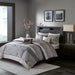 Rhapsody - King 7 Piece Comforter Set - Gray / Taupe - Simple Home Plus