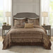 Bellagio - King 5 Piece Reversible Bedspread Set - Brown / Gold - Simple Home Plus