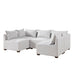 Molly - Modular Armless Chair - Silver Gray - Simple Home Plus
