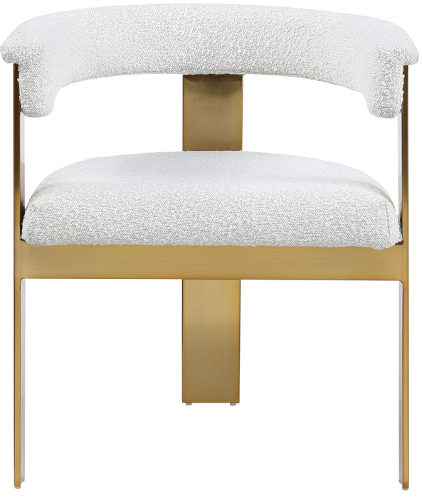 Romeo - Boucle Dining Chair With Gold Base (Set of 2) - Simple Home Plus