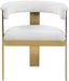Romeo - Boucle Dining Chair With Gold Base (Set of 2) - Simple Home Plus