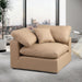 Comfy - Faux Leather Corner Chair - Tan - Simple Home Plus