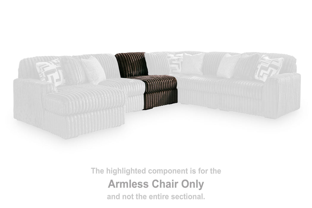 Midnight-Madness - Armless Chair - Chocolate - Simple Home Plus