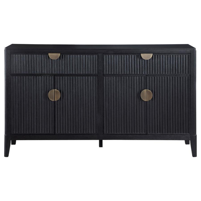 Brookmead - 4 Door Sideboard Buffet Storage Cabinet - Black - Simple Home Plus