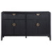 Brookmead - 4 Door Sideboard Buffet Storage Cabinet - Black - Simple Home Plus