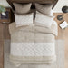 Mila - King 3 Piece Comforter Set With Tufting - Taupe - Simple Home Plus