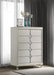 Olivia - 5-Drawer Bedroom Chest Of Drawers - Pearl White - Simple Home Plus