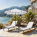 Amalfi - Aluminum Patio Umbrella - White Base / Black Pole - Simple Home Plus
