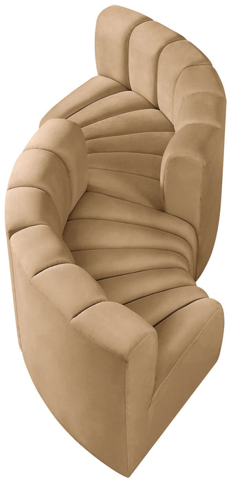 Arc - Velvet 4 Piece Curved Modular Sofa - Simple Home Plus