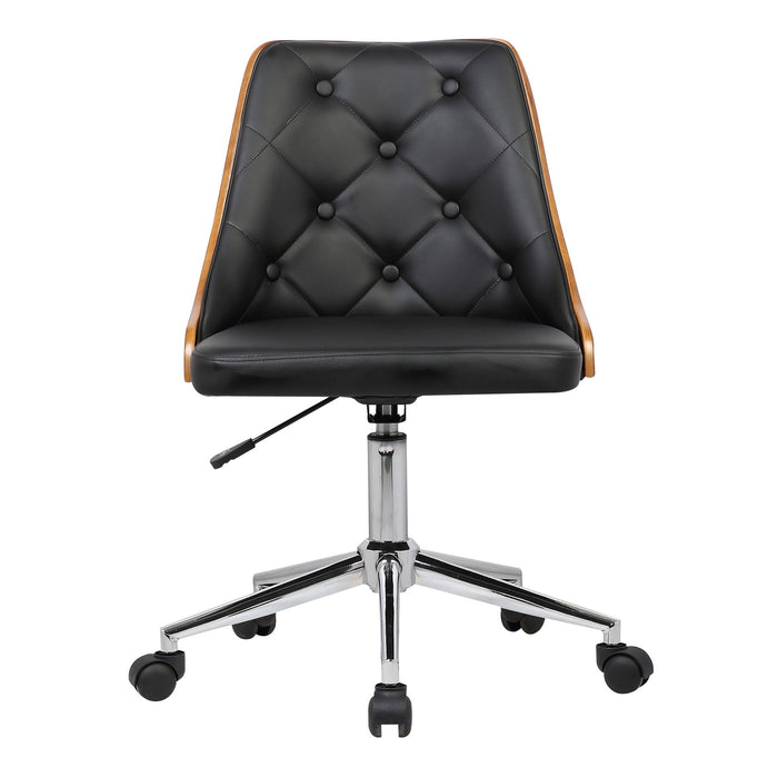 Diamond - Office Chair Veneer Back - Chrome / Black - Simple Home Plus