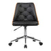 Diamond - Office Chair Veneer Back - Chrome / Black - Simple Home Plus