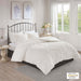 Viola - King 3 Piece Tufted Damask Comforter Set - Off White - Simple Home Plus