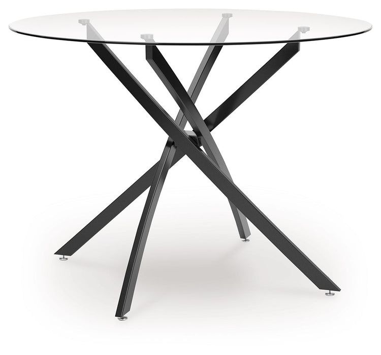 Pharwynn - 5 Pc. - Dining Room Table, 4 Side Chair - Black - Simple Home Plus