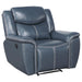 Sloane - Upholstered Padded Arm Recliner Chair - Blue - Simple Home Plus